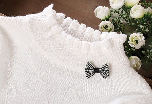 Παιδικό πουλόβερ για κορίτσια με κορδέλα