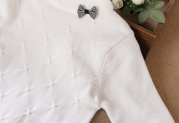 Παιδικό πουλόβερ για κορίτσια με κορδέλα