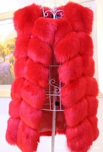 Дамски дълъг пухен елек ХИТ модел: Черен, Бял, Розов, Сив