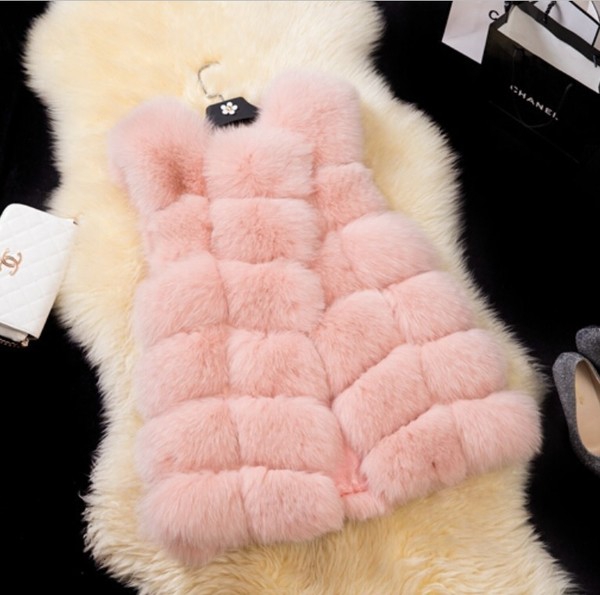 Дамски дълъг пухен елек ХИТ модел: Черен, Бял, Розов, Сив