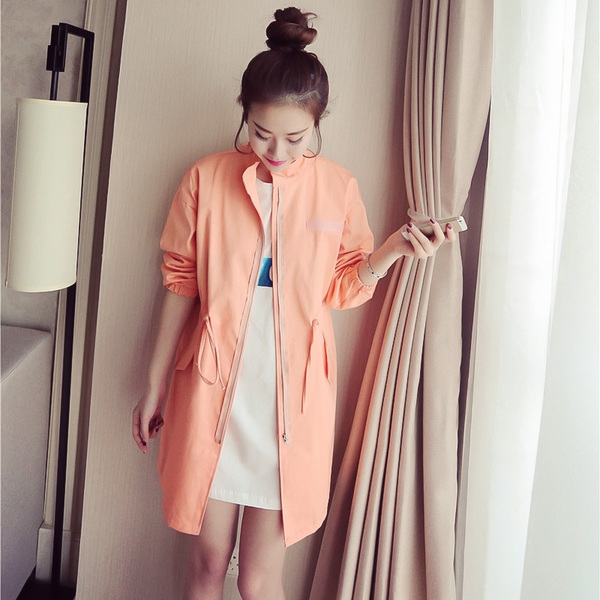 Дълга спортна тънка ветровка 