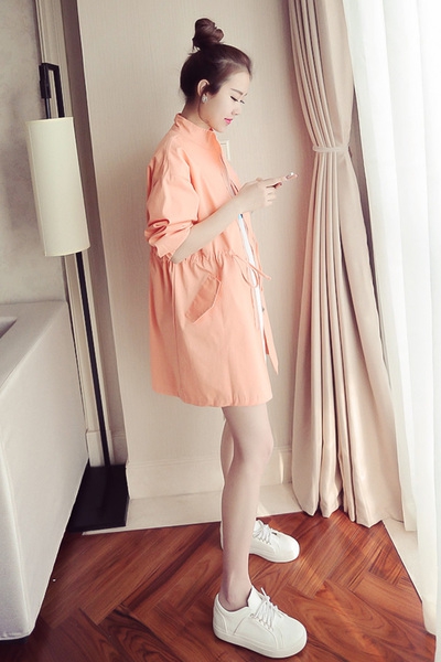 Дълга спортна тънка ветровка 