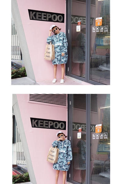 Дамска рокля в 2 цветови модела с хавайски мотиви