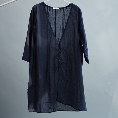 Полупрозрачена дълга риза 