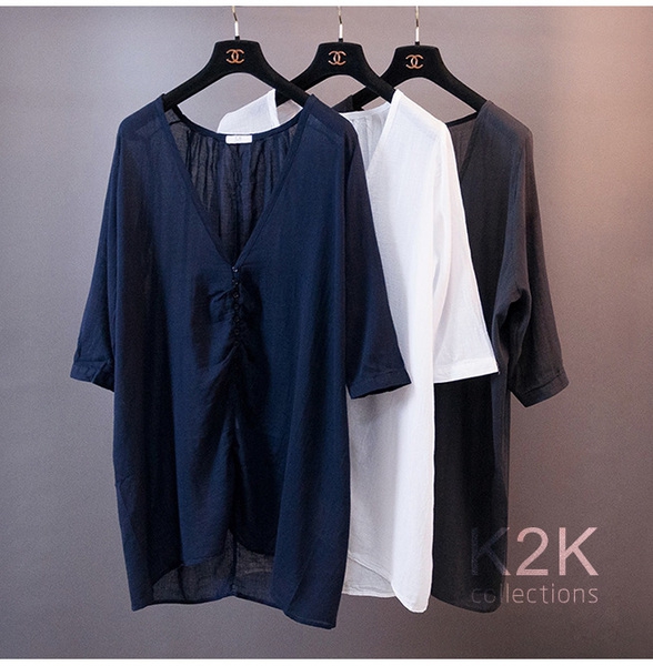 Полупрозрачена дълга риза 