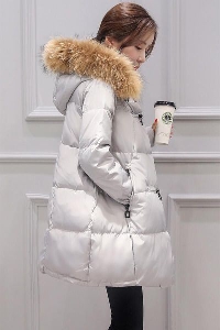 Зимно дамско широко яке с пълнеж от гъши пух в 5 различни цвята