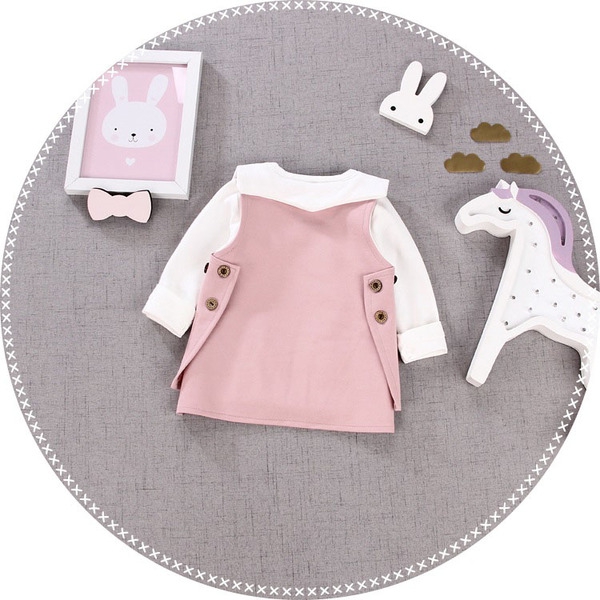 Παιδικό φούτερ για κορίτσια σε κόκκινο και ροζ  χρώμα με κουμπιά.