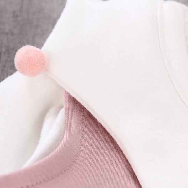 Παιδικό φούτερ για κορίτσια σε κόκκινο και ροζ  χρώμα με κουμπιά.