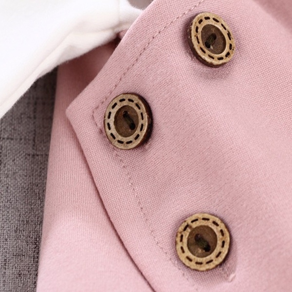 Παιδικό φούτερ για κορίτσια σε κόκκινο και ροζ  χρώμα με κουμπιά.