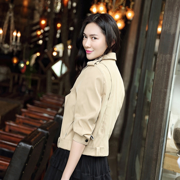 Slim κυρίες κοντό σακάκι με μανίκια 3/4