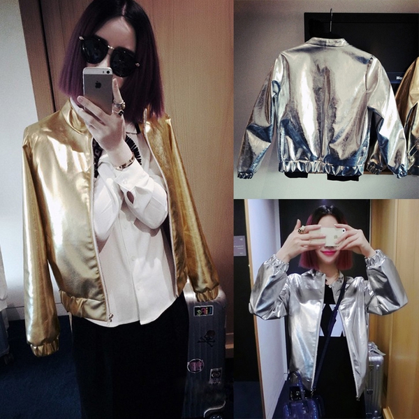 Ефектни есенни якета в златисто и сребристо.