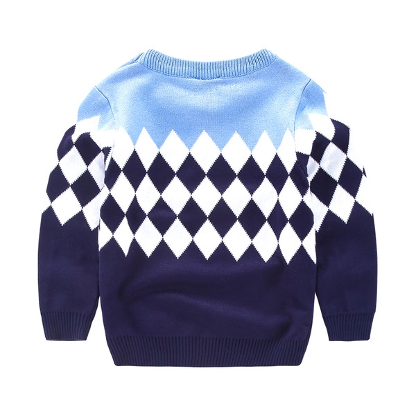 Παιδικό πουλόβερ για αγόρια σε μπλε, κόκκινο και κίτρινο χρώμα