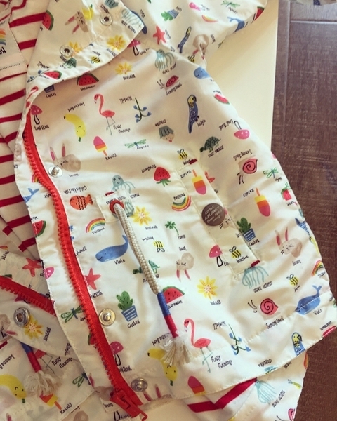 Μπουφάν άνοιξη-φθινόπωρο με κουκούλα - ροζ και ροζ.