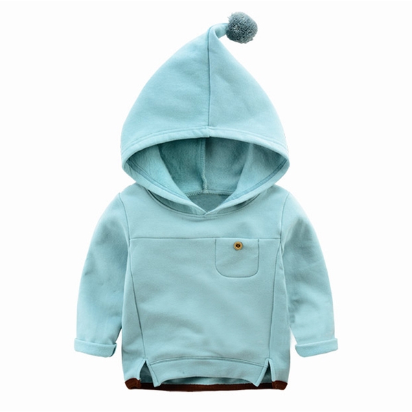 Детски пуловер с качулка в различни цветове