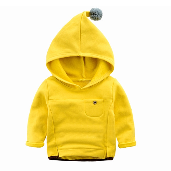 Детски пуловер с качулка в различни цветове