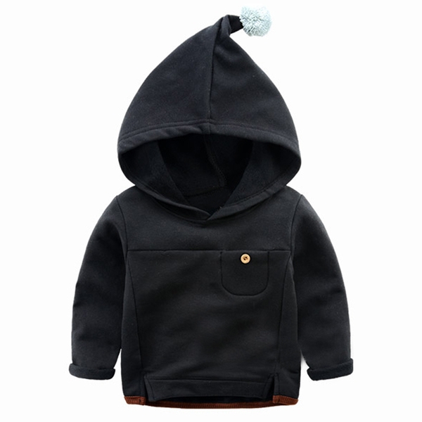 Детски пуловер с качулка в различни цветове