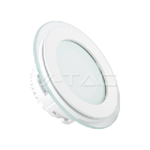 6W LED Панел Стъклено Тяло - Кръгъл Модул Бяла Светлина