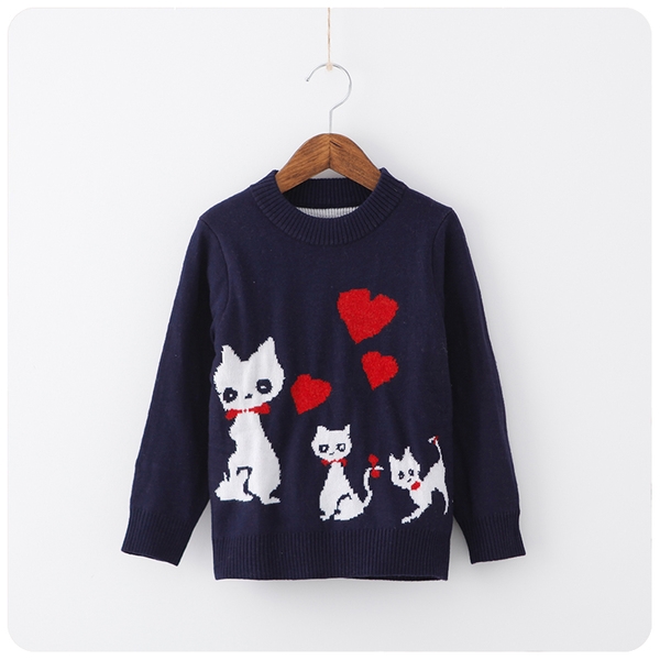 Детски есенно-зимни пуловери за момичета- два модела,два цвята.