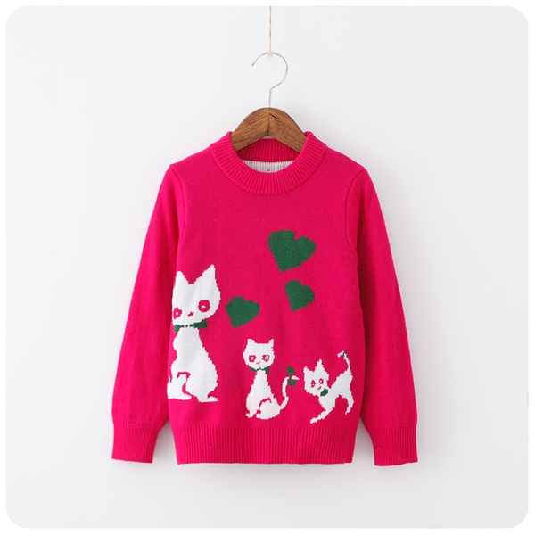 Детски есенно-зимни пуловери за момичета- два модела,два цвята.