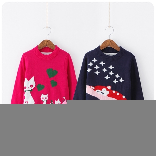 Детски есенно-зимни пуловери за момичета- два модела,два цвята.