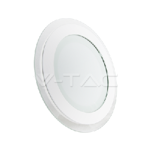 12W LED Панел Стъклено Тяло Кръг Променлива Светлина 3000К/4500К/6000К