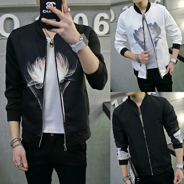 Пролетно-есенни якета за мъже с различни мотиви в няколко цвята.