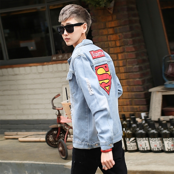 Мъжки есенни дънкови якета с различни мотиви.