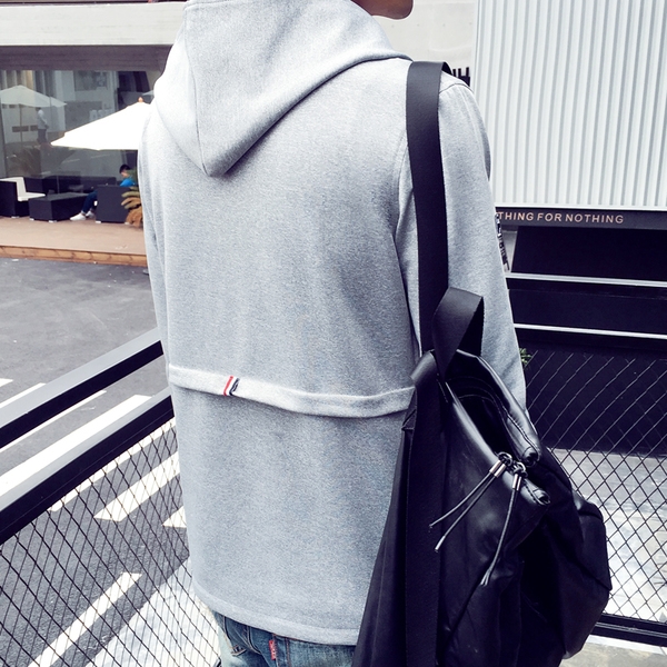 Мъжки пролетни  и есенни якета с качулка - Сиви, Черни, Сини, Червени  