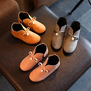 Μη τυποποιημένες μπότες για κορίτσια με μαργαριτάρι - πορτοκαλί, ροζ και γκρι χρώμα