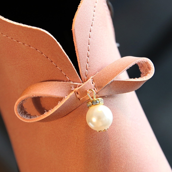 Нестандартни боти за момичета с перличка - Оранжев, Розов и Сив цвят.