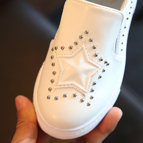 Детски мокасини с гъвкава подметка за момчета и момичета - Черен Бял Червен цвят. 