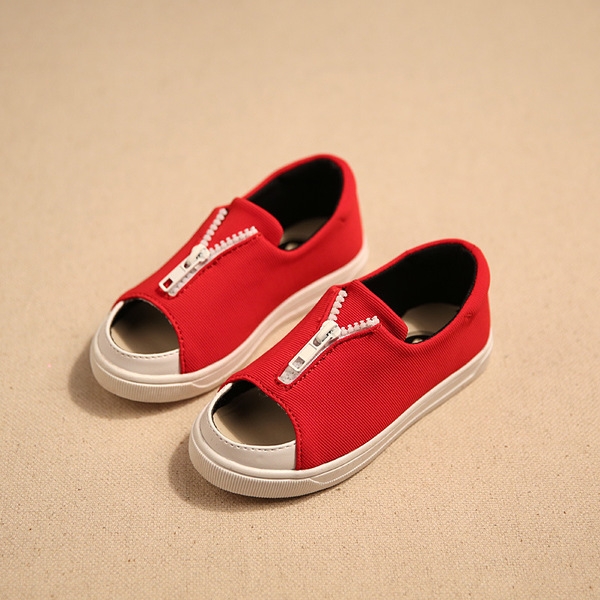 Детски кецове с отворени пръсти за момичета - дишащи