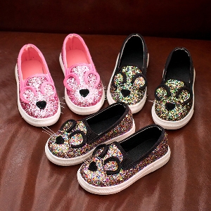 Παιδικά πάνινα παπούτσια για κορίτσια με αυτιά σε 3 σχέδια
