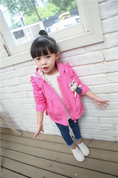 Детски пролетно-есенни якета за момичета в цикламен,розов,светло син и лилав цвят.