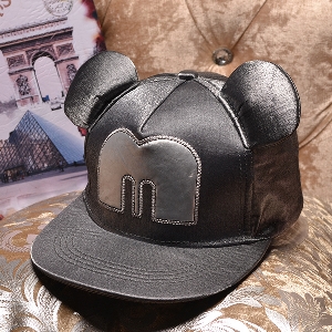 Дамска шапка Мики Маус с ушички: черна и сива