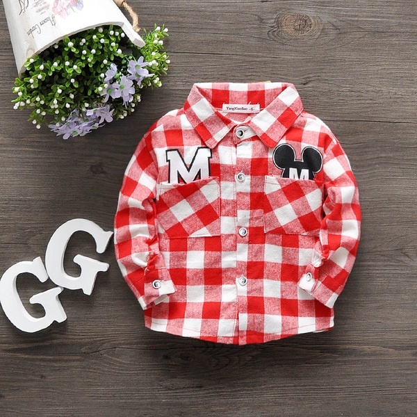 Детски есенни ризки и блузки за момчета различни цветове и модели.