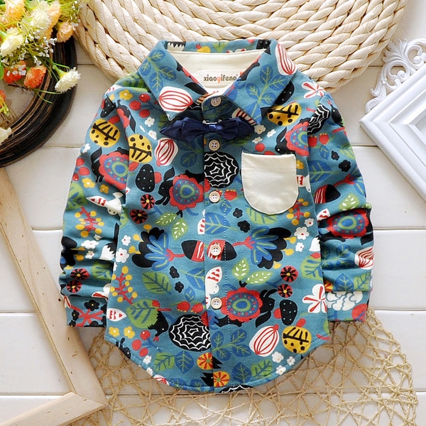 Детски есенни ризки и блузки за момчета различни цветове и модели.