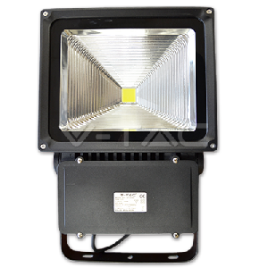 70W LED Прожектор V-TAC Класик PREMIUM Рефлектор - Графит Бяла Светлина