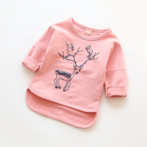 Детски блузки за момичета в четири цвята -два модела с кадифе и без кадифе.