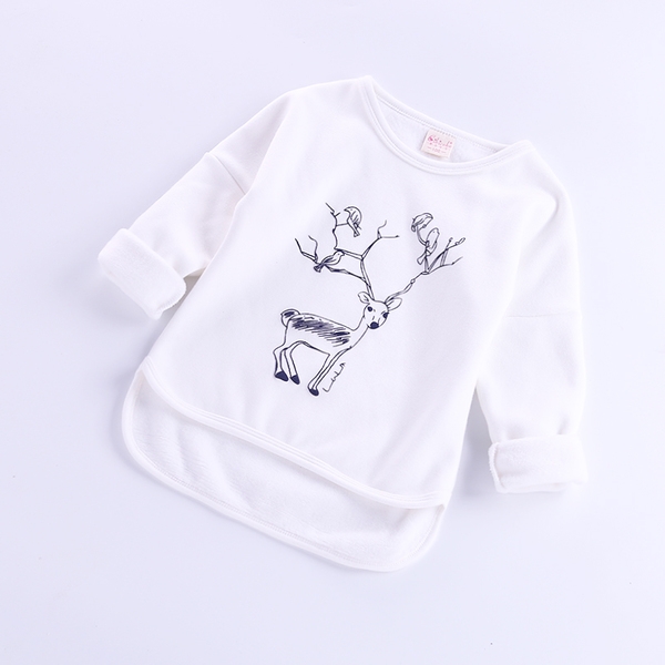 Детски блузки за момичета в четири цвята -два модела с кадифе и без кадифе.