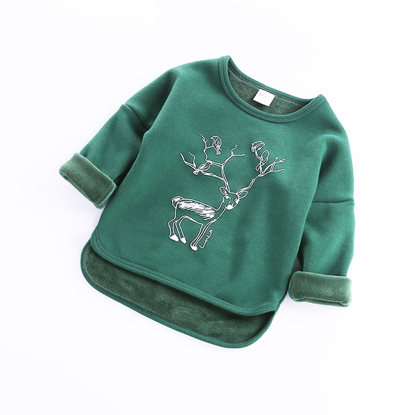 Детски блузки за момичета в четири цвята -два модела с кадифе и без кадифе.