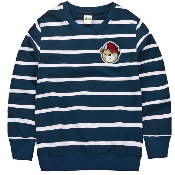 Παιδικές  βαμβακερές μπλούζες για το φθινόπωρο για αγόρια σε οκτώ χρώματα