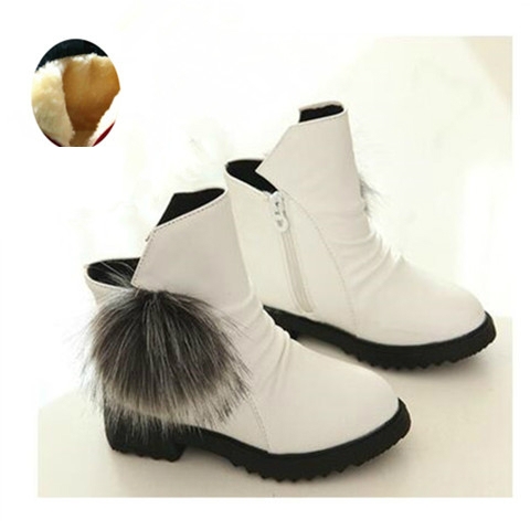 Детски есенно-зимни ботуши за момичета от еко кожа с пух два модела с кадифе и без кадифе в три цвята.