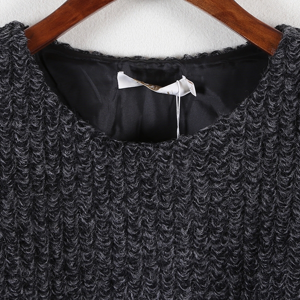 Дамска модерна плетена блуза в два цвята 