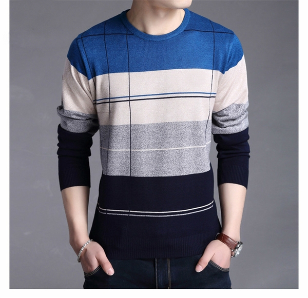 Мъжки пуловер с V-образно деколте в най-разнообразни цветови гами