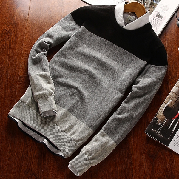 Мъжка пуловер с V-образно деколте тип Слим в най-разнообразни цветове