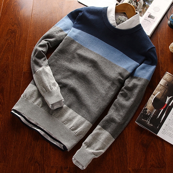 Мъжка пуловер с V-образно деколте тип Слим в най-разнообразни цветове