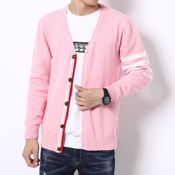 Мъжка плетена жилетка в 2 варианта - с откопчаване и без откопчване