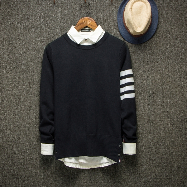 Мъжка плетена жилетка в 2 варианта - с откопчаване и без откопчване