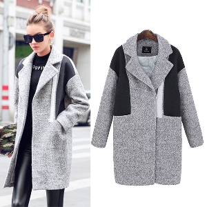 Γυναικείο κομψό χειμωνιάτικο παλτό σε  γκρι χρώμα, κατάλληλο για τους κρύους μήνες του έτους